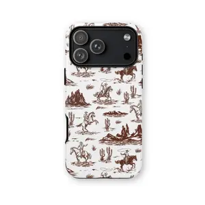 WILD WEST Cowboy Phone Case For iphone 17 pro case iphone 16 pro max case 15 14 13 12 11 & Samsung S25 Ultra, cute pretty phone cases, PC & TPU Hybrid Shockproof phone case make it durable sturdy protective fits supports phone