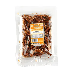 BELLS&FLOWER Crispy Fried Anchovies with Sesame - Spicy Thai Snack for Late Night & Drinks, 100g