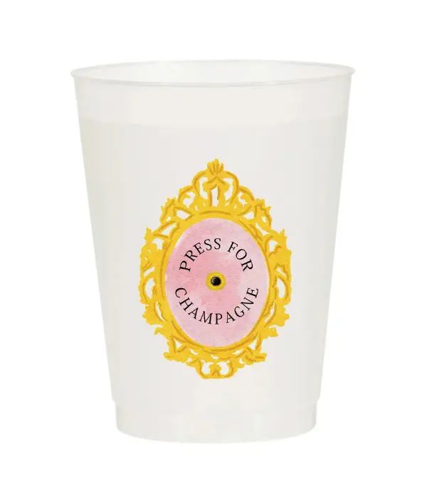 Press For Champagne Frosted Cup - 6 Cups