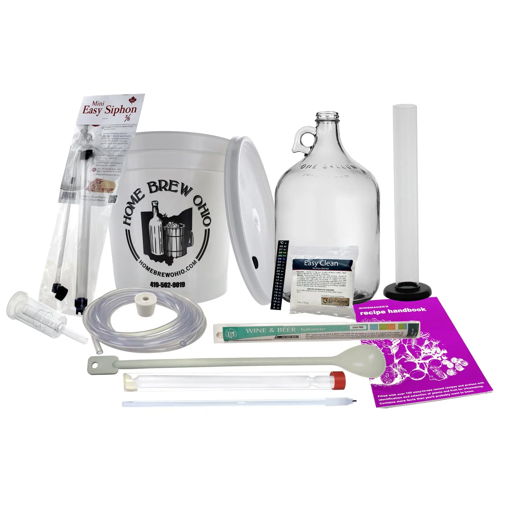 Home Brew Ohio 15 Piece One Gallon Wine Making Equipment Kit Home Brew Ohio 15 Piece One Gallon Wine Making Equipment Kit