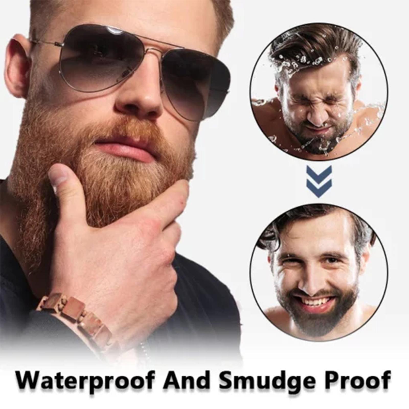 Beard Pen Filler – Waterproof, Sweatproof & Long-Lasting – Natural Finish for Beard & Scalp – Covers Patches Instantly!