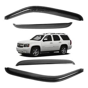 Tape-on -For 2000-2006 Chevrolet Tahoe and GMC Yukon 4 Door Window Visor- Smoke Tinted # Rain guard# Rainproof#Sun Shade#UV Protection# Easy-Install # Vent Shades# Car Windshield# Car Weather Shields# Wind Deflector
