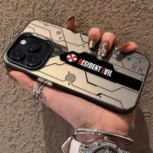 Residents Evils Crisis Pattern Matte Hard Phone Case for iPhone X, 11, 12, 13, 14, 15 & more – SS Galaxy S21 to S25 Ultra, Plus with Suction
