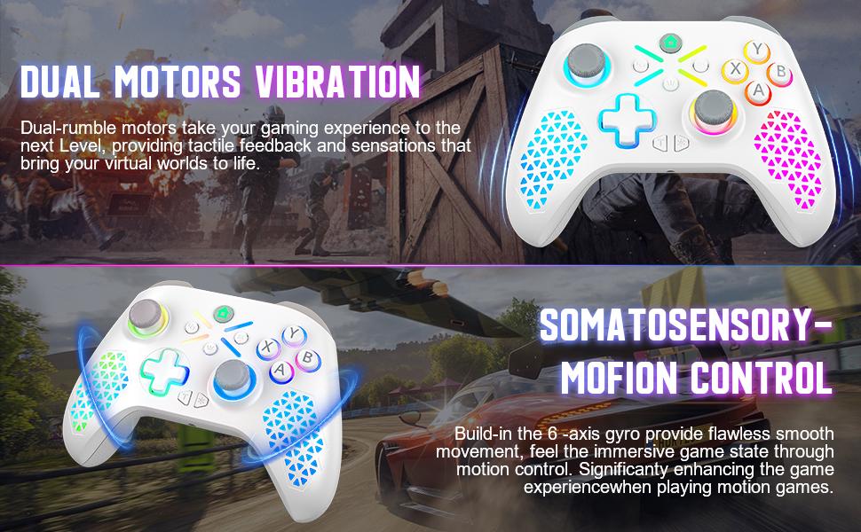 Xbox One Wireless WIFI Controller RH-1025 for Xbox One/Series X|S Windows 10/11 with 2.4GHZ Game Joystick Hybrid D-Pad RGB Lighting Turbo Function 3.5mm Audio