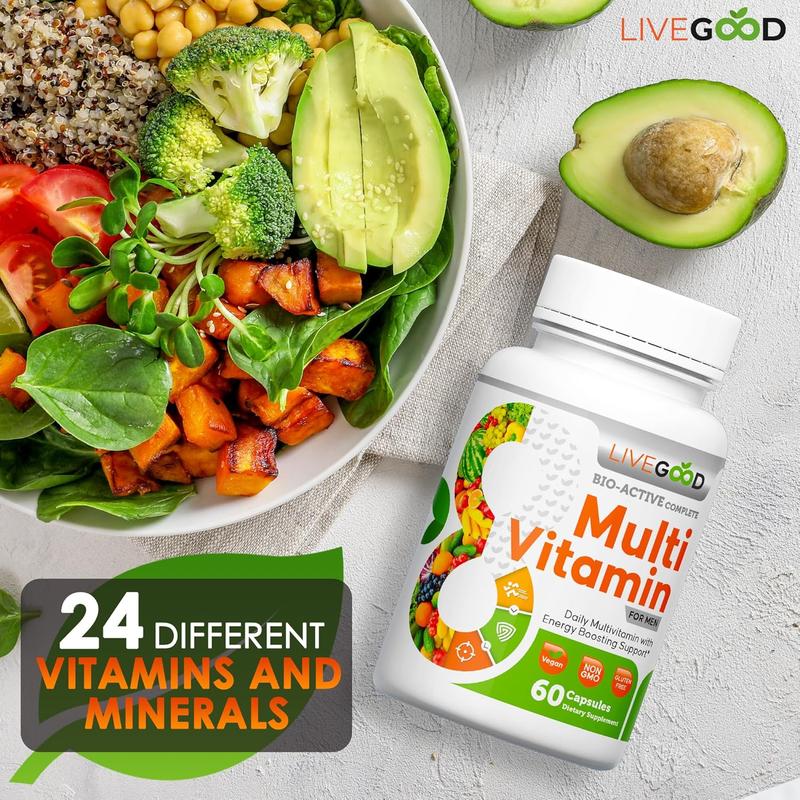 LIVEGOOD 5-in-1 Daily Wellness Pack for Men & Women | Multivitamin with Iron, Probiotic, Magnesium, D3-K2, Factor4 | Energy, Heart, Immunity & Gut Support