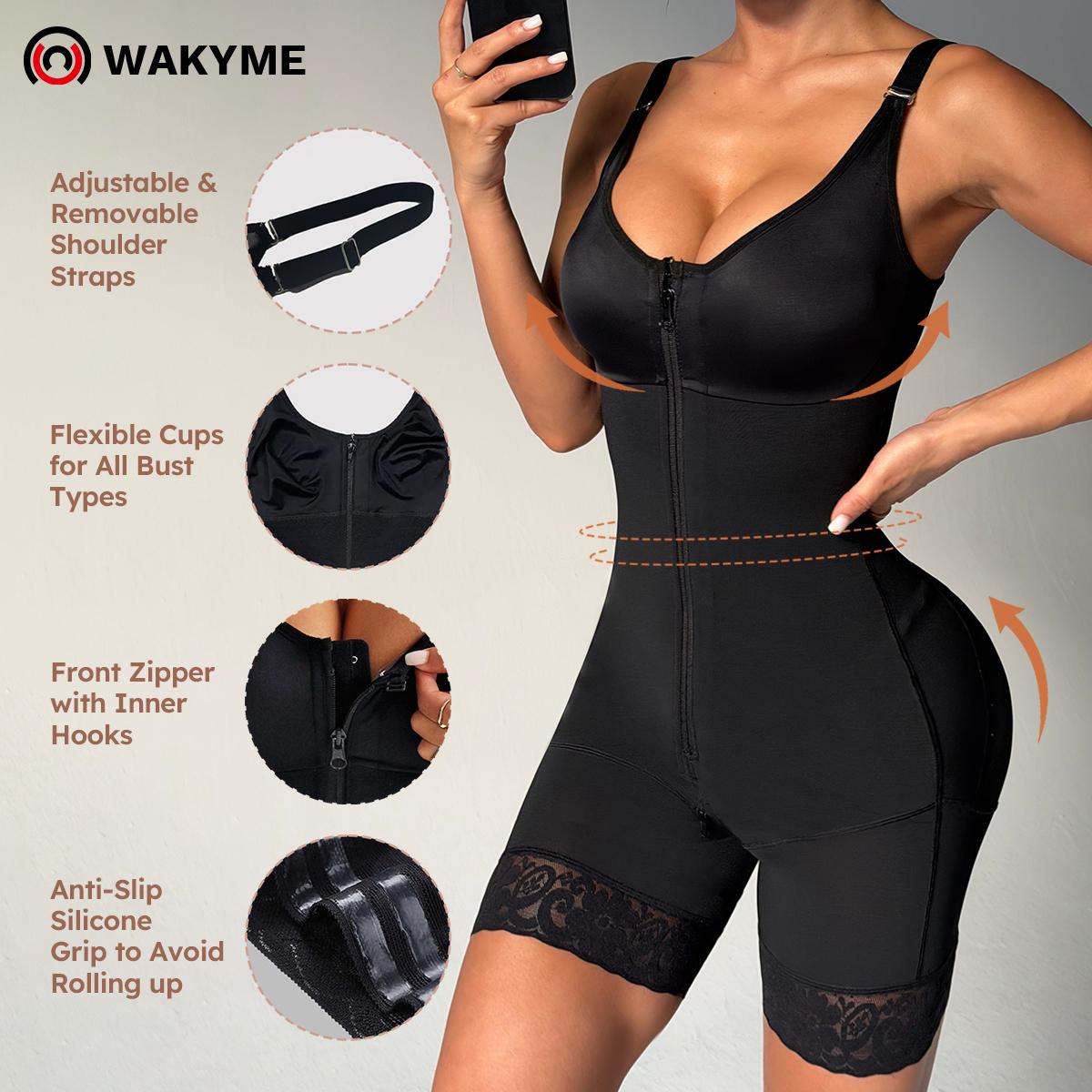 Women's Full Body Shapewear Bodysuit – Strong Tummy Control, Front Zipper, Waist Slimming & Butt Lifting Body Shaper SpringStatements