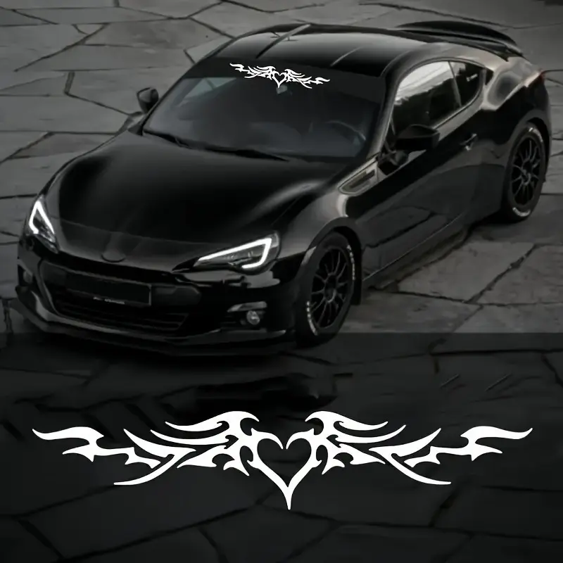 1PC Angel Wings Car Stickers, Waterproof Vinyl Decals, Automotive Decals, Gothic Style, Suitable for Auto Front Windshields, Window, Universal Vehicle Modification Decoration, Vehicle Exterior Decoration, Sticker For Cars