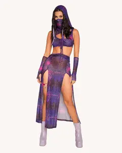 Violet Vibrations Dress with Sleeves