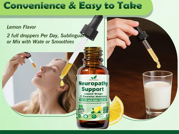Neuropathy Supplements Liquid Drops, Advance 17-in-1 Stabilized R-Alpha Lipoic Acid (R-ALA) w. Acetyl L-Carnitine Vitamin B-Complex Magnesium, High Potency R-Lipoic Acid for Nerve Antioxidant Energy Neuropathy Supplements Liquid Drops, Advance 17-in-1 Stabilized R-Alpha Lipoic Acid (R-ALA) w. Acetyl L-Carnitine Vitamin B-Complex Magnesium, High Potency R-Lipoic Acid for Nerve Antioxidant Energy