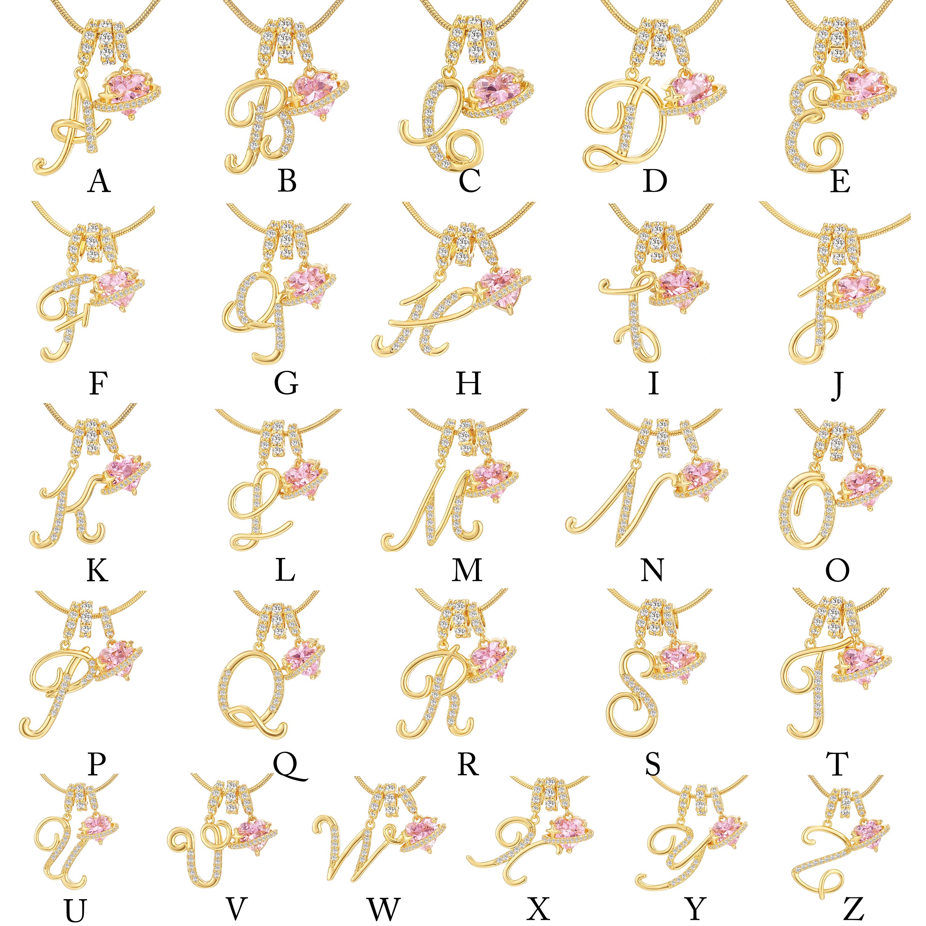 GANIA Art-designed personalized name letter necklace, free of allergenic ingredients, with adjustable size. It is an excellent Valentine's Day gift for women and girls.