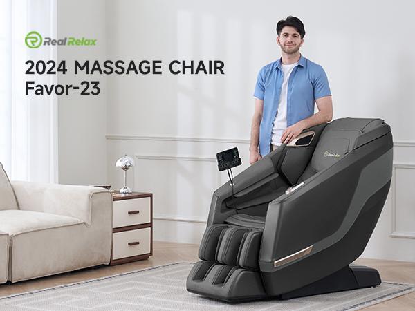 Real Relax 2024 full body massage chair zero gravity with shiatsu massage SL-Track with airbag heating comfortable Favor-23 massage recliner