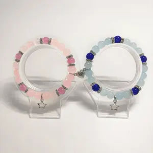 Star Couple and Friendship Matching Bracelets - Light Pink and Pink x Light Blue and Blue Color - Perfect Gift for Couples and Bestfriend fun bracelets cute valentines bracelet