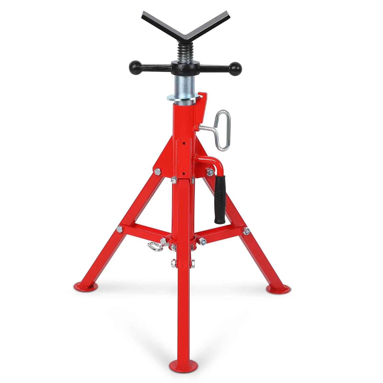 Garvee V-head pipe support from 28 to 52 inches, suitable for pipes from 1/2 to 12 inches, 2.5-pound capacity, foldable pipe support, sturdy construction for factories and