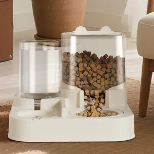 Smart Dual-Bowl Automatic Feeder: Integrated Feeding and Drinking Solution for Pets2-in-1 Automatic Feeder & Waterer: Double Bowl Smart Station for Cat and Dog