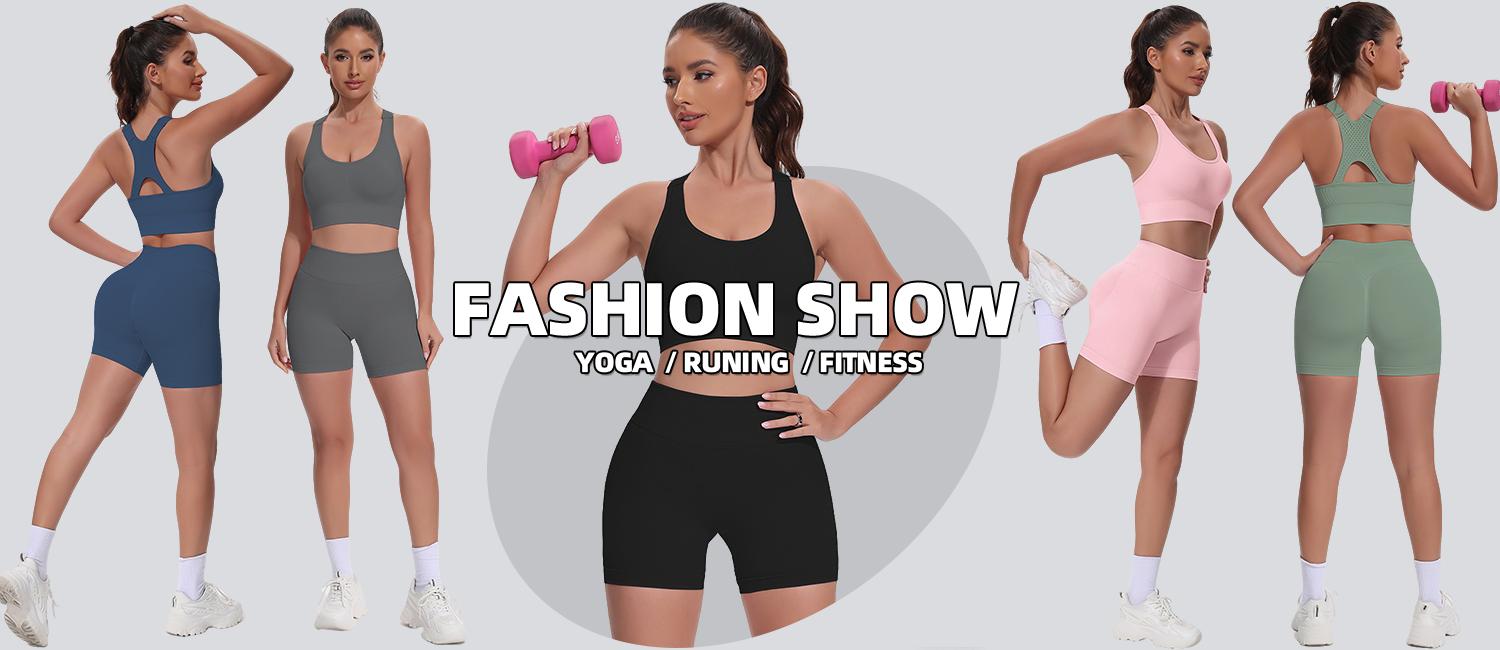 CHRLEISURE 3 Pack Adjustable Sports Bras for WomenHigh Support Padded Racerback Sport for Workout Running Gym