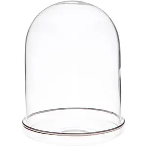 Plymor Round Glass Display Tray (Silver Rim)