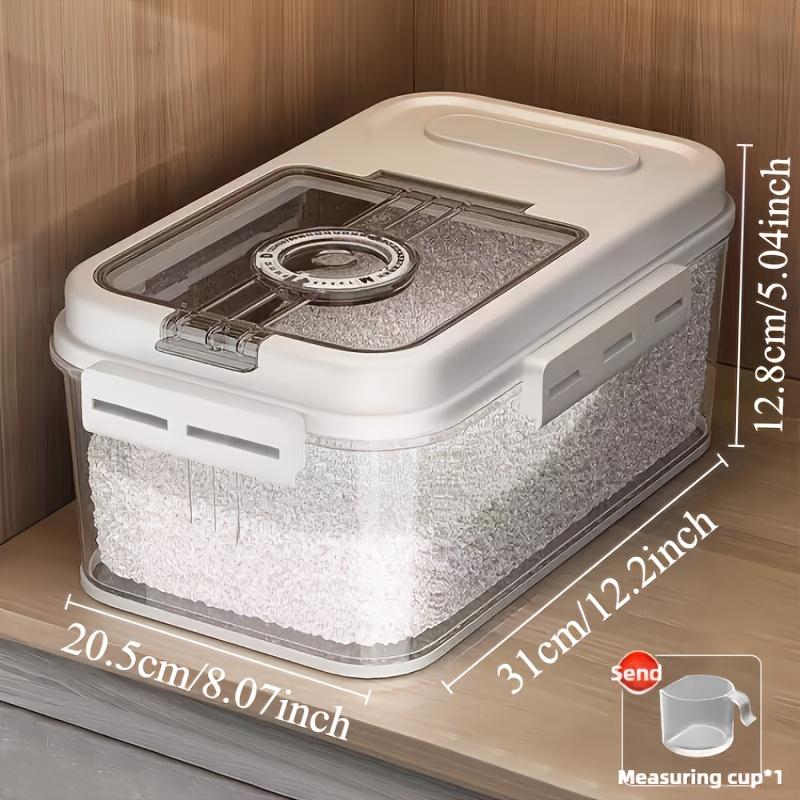 2 Sizes Airtight Food Storage Containers Set - 2.85gal & 2.06gal, PET Square Flip Top Rice Canister, Multipurpose Kitchen Pantry Organization, Reusable, Insect & Moisture Proof, Hand Washable, Sealable Grain Dispenser for, Kitchen Organizers And Storage s