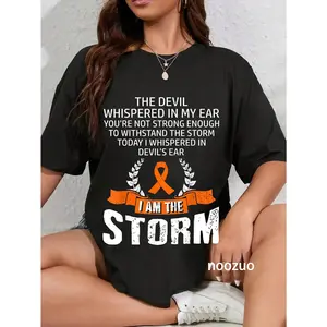 100% Cotton I Am The Storm Leukemia Awareness Men Women T-Shirt