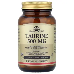 Solgar Taurine, 500 mg, 100 Vegetable Capsules