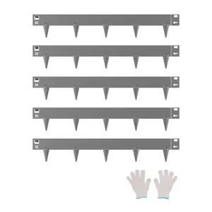 5-Pcs 39" x 3" Steel Landscape Edging - Rust-Resistant Dark Gray Border