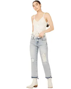 Shyanne Women's Crochet Fringe Tank - Swsu23sw76-Wht