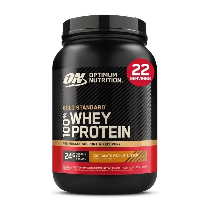 Optimum Nutrition Chocolate Peanut Butter Whey Protein Powder - 25.6 oz Fitness Metabolism Support Powder for Adults, Sucralose-Free Drink Mix for Smooth Shakes, Nutrient-Dense Fitness Supplement