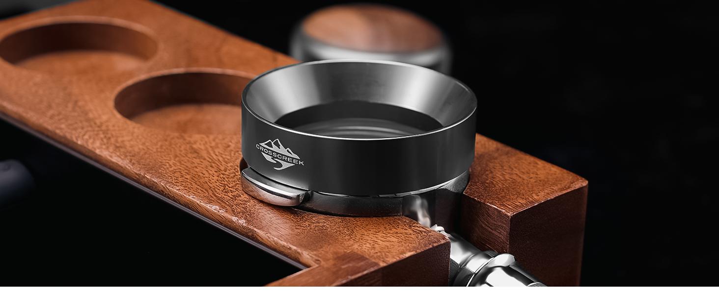 CrossCreek 58mm Espresso Dosing Funnel | Fits All 58mm Espresso Portafilter | Breville/Rancilio/La Marzocco/etc. | Espresso Machine Accessories for Coffee Bar