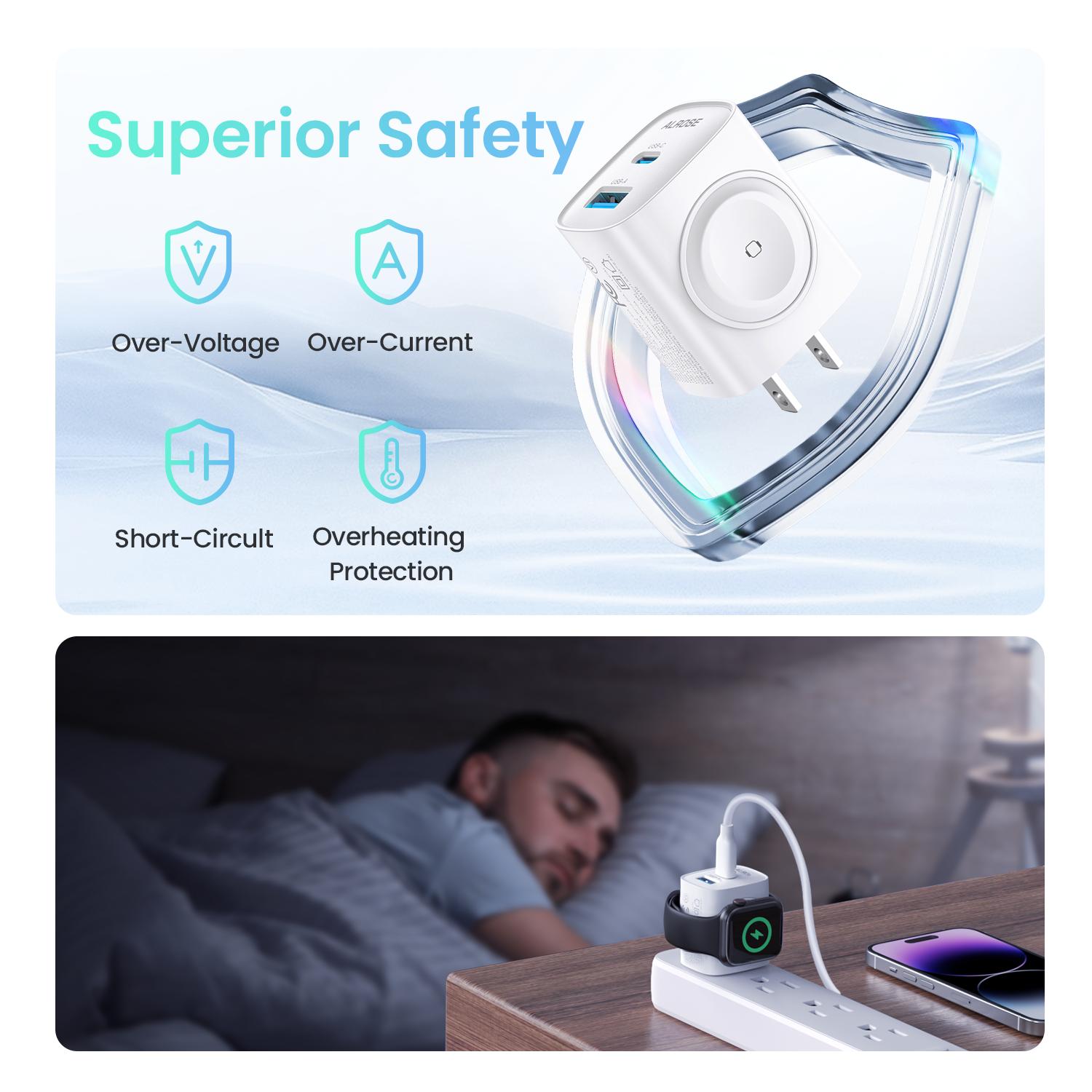 TOPADRE 3-in-1 Magnetic Wireless Cordless PD USB-C Wall Charger Block - 20W Fast Charging, Includes Cable, Compatible with iWatch Ultra/9/8/7/6, iPhone 17/17 Pro/16/16 Pro/15 Series, Electronic Cellphone TOPADRE 3-in-1 Magnetic Wireless Cordless PD USB-C Wall Charger Block - 20W Fast Charging, Includes Cable, Compatible with iWatch Ultra/9/8/7/6, iPhone 17/17 Pro/16/16 Pro/15 Series, Electronic Cellphone