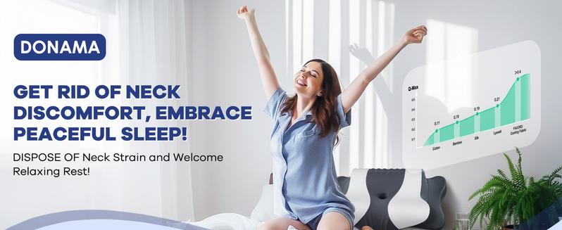 DONAMA Cervical Support Pillow, Ergonomic Memory Foam, Ideal for Side, Back & Stomach Sleepers, Provides Optimal Neck Support