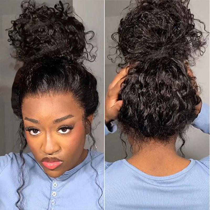 【NEW IN】FORGIRLFOREVER 360 Water Wave Frontal Wig Invisi Drawstring Wear Go Glueless Wig Bleached Knots Pre-Cut HD Lace Human Hair Wigs Beginner Friendly #Dealsforyou