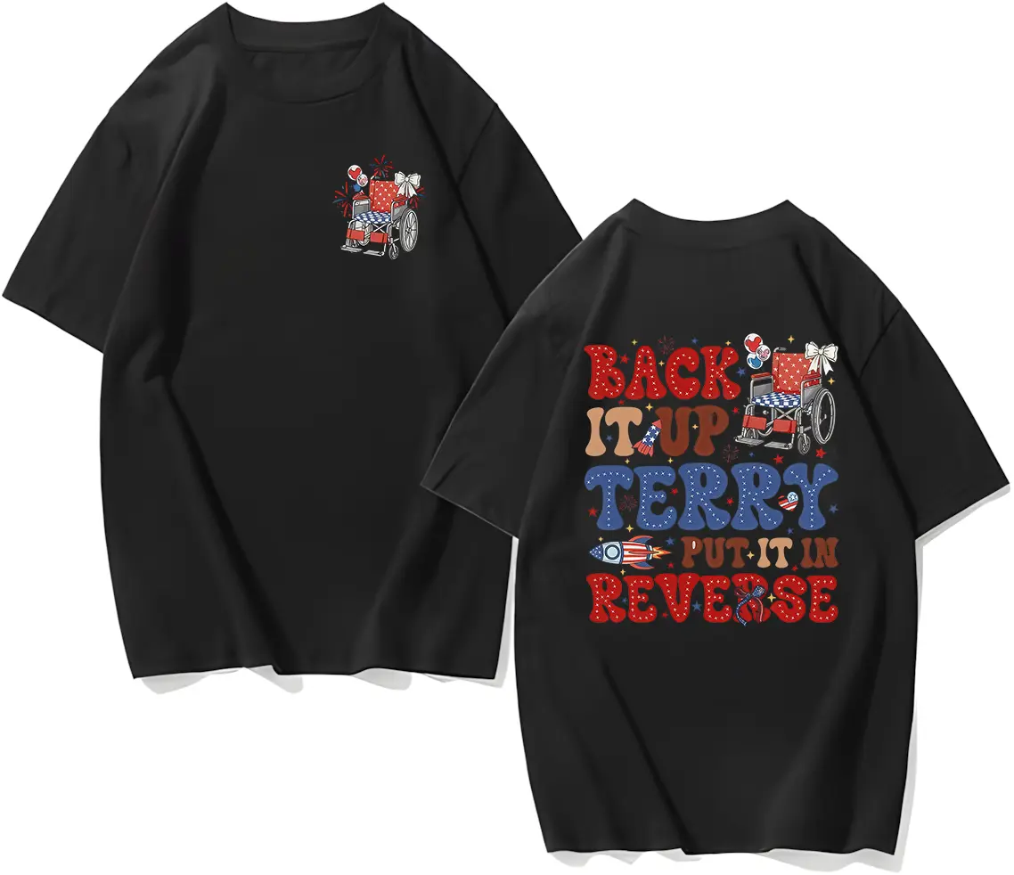 Funny Back It Up Terry Put It In Reverse Shirt Red White Blue 4th of July Tee, Patriotic USA Fireworks July 4th Tee, USA Independence Tee