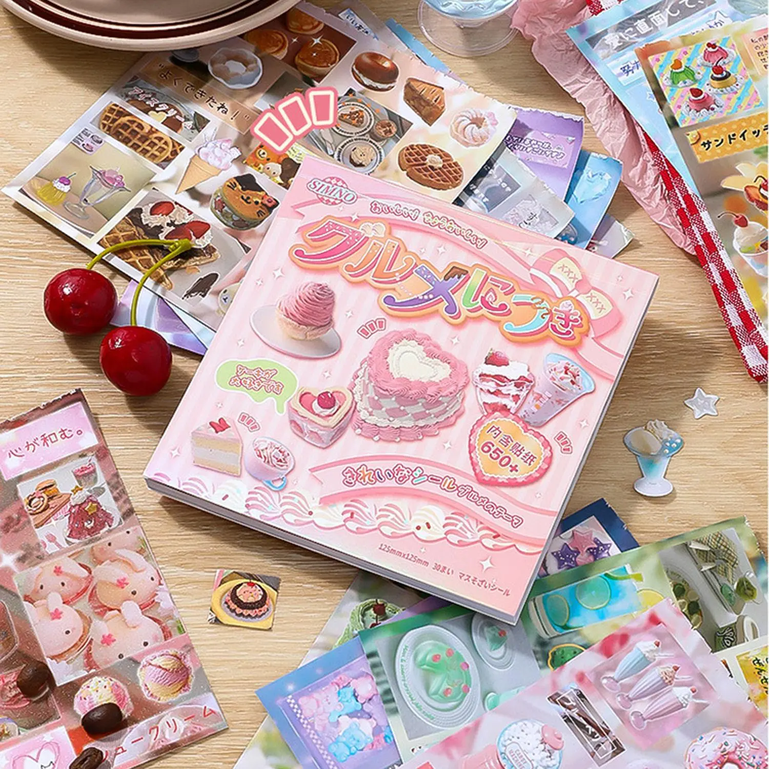 30Pcs/Set Retro Food Pattern Sticker, Cute Sticker Book For Food Themed, DIY Decorative Sticker for Scrapbook, Phone Case, Computer, Journaling