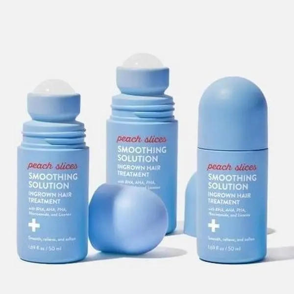 3XX Peach Slices Smoothing Solution Ingrown Hair Treatment with Peach & Lily for Silky Smooth Bump-Free Skin
