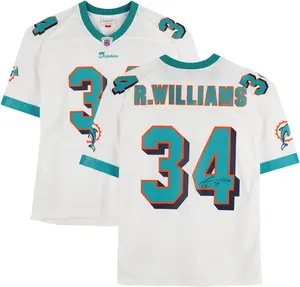 Ricky Williams Miami Dolphins Autographed Mitchell and Ness White Replica Jersey - Fanatics Authentic Certified