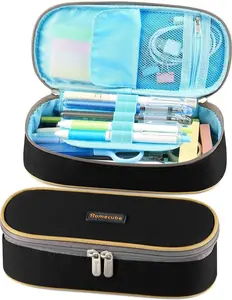 Pencil Case Big Capacity Waterproof Pencil Pouch Oxford Make-up Pen Case Durable Stationery Bag Pen Holder for Man & Women