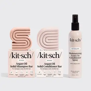 Kitsch Repairing Argan Oil Shampoo & Conditioner + Leave In Conditioner Bundle