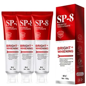 3PCS SP-8 New Version Fluoride-Free Probiotic-Infused Toothpaste for Oral Health Teeth Whitening Gum Care & Fresh Breath Mint Flavor