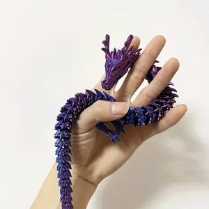 15 pieces of 3D printed the Year of the Loong multi joint dragon statue decorations -11.81 inch bright plastic crafts, suitable for fish tank decoration, indoor and outdoor household furnishings, dragon shaped decoration