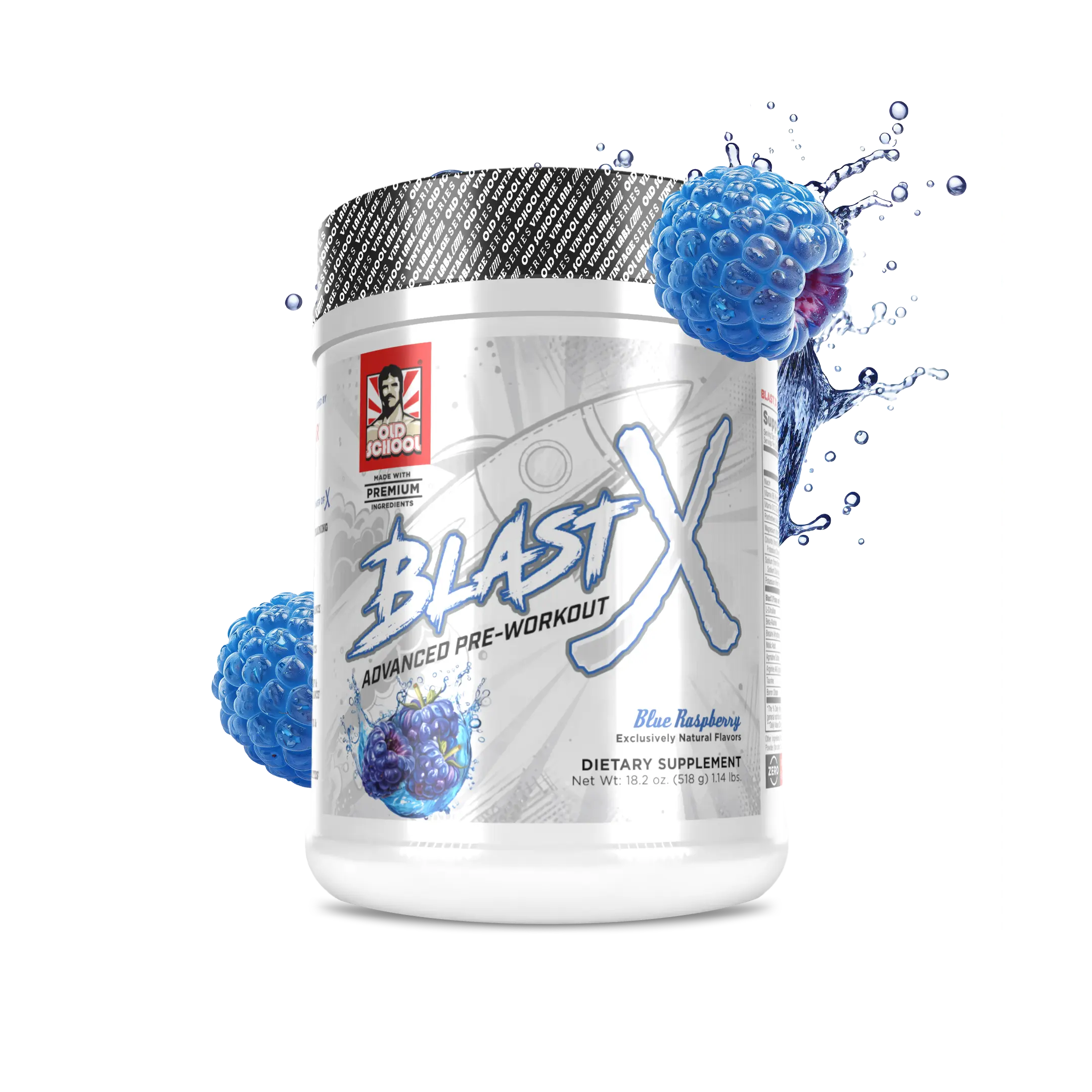 OLD SCHOOL LABS Blast X Advanced Pre-Workout Dietary Supplement with Blueberries for Fitness and Energy Boost