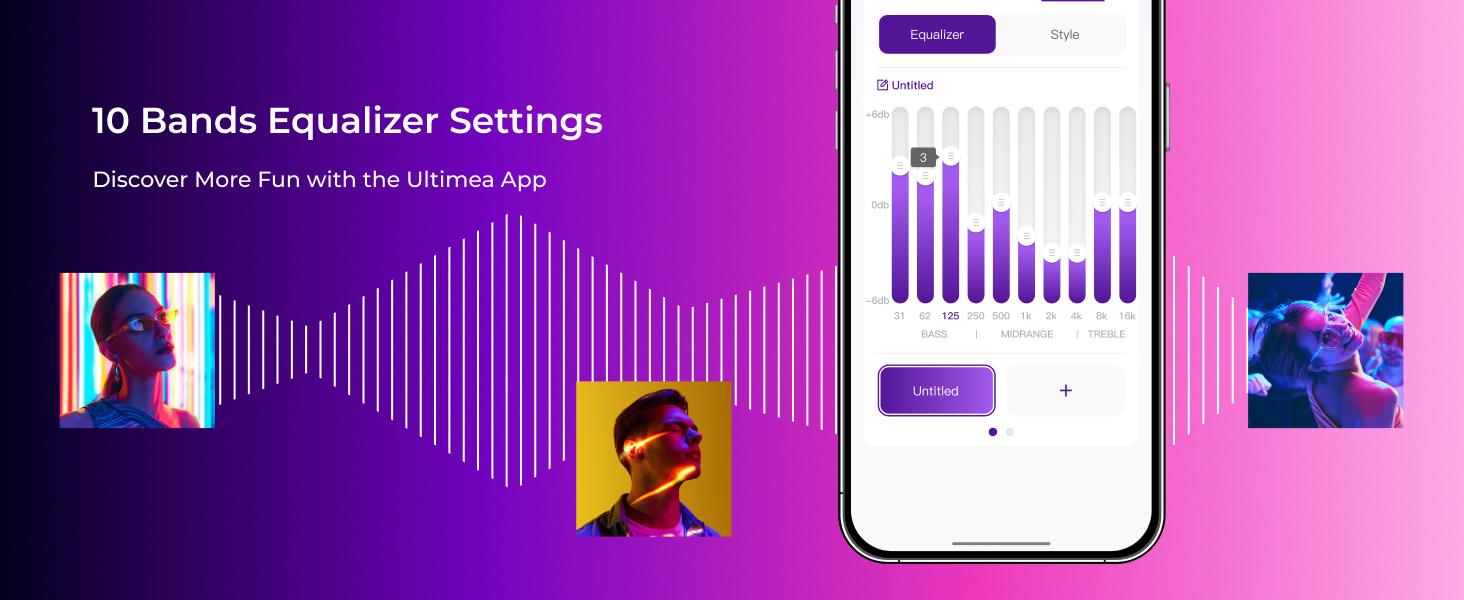 ULTIMEA 5.1ch Virtual Surround Soundbar with Subwoofer, 320W Home Theater Surround System with Adjustable Speakers & Subwoofer, TV Speaker Soundbar, Sound Bar for Smart TV, Bluetooth 5.3, App Control, Easy Setup, Poseidon D50 Audio