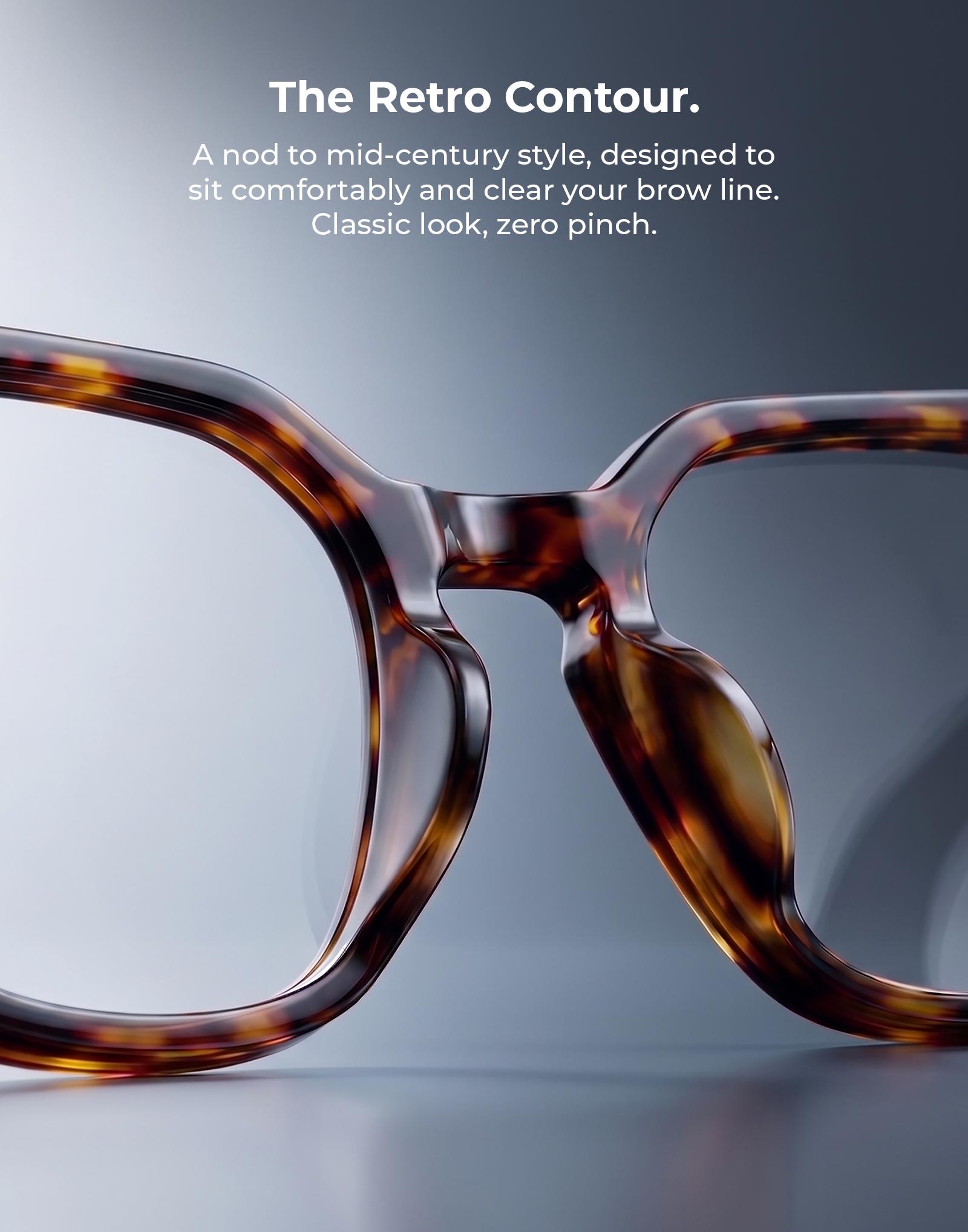 TIJN Blue Light Blocking Glasses, Anti Eyestrain UV Protection, TR90 Square Frame Glasses Chic Preppy Look for Women and Men