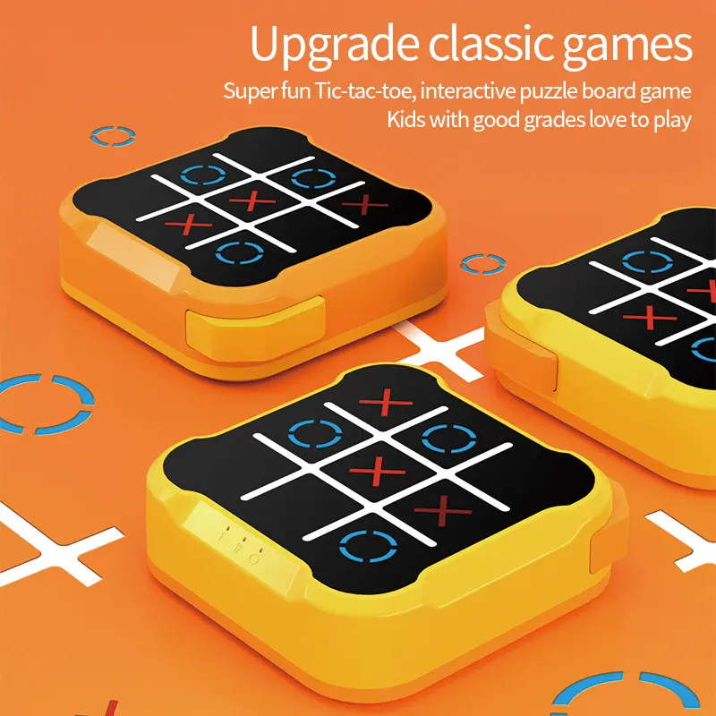 3-in-1 Handheld Digital Tic Tac Toe Game Device, Electronic Bolt Game with Silent Mode, Portable Educational Family Fun Toy Gift—Boosts Logic, Patience & Focus, Tic-Tac-Toe Puzzle Sparks Logic for Kids, Family Fun Game