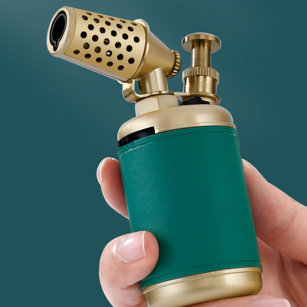 Professional Gas Lighter Windproof Flamethrower 1300℃ Welding Gun Torch for Candle Cooking Barbecue and Moxibustion (Without fuel)