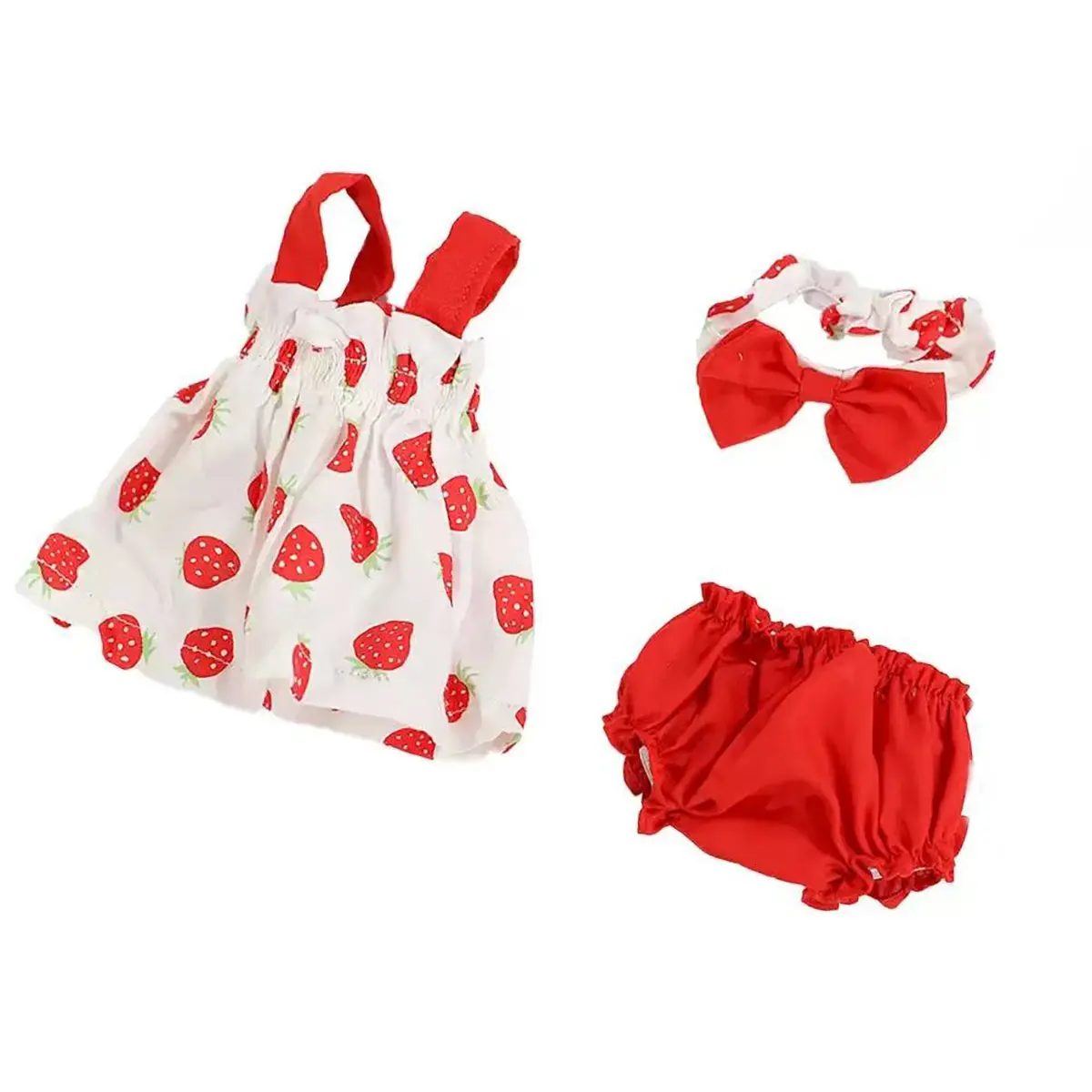 Mayfair Baby Doll Clothes Outfits Accessories Full Body Silicone Reborn Baby Doll Red Outfit For 12-13Inch Baby Dolls tiktokshopbacktoschool