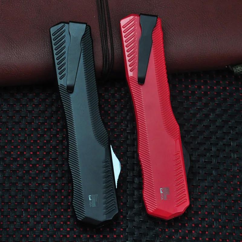 Black Friday  KS9000 OTF50th Anniversary Folding , QualityPocket ,Fruit ,Outdoor Adventure Tool, Fishing LineCutting Tool, Men's Gift,Christmas Gift micro techknife,Black/Rad