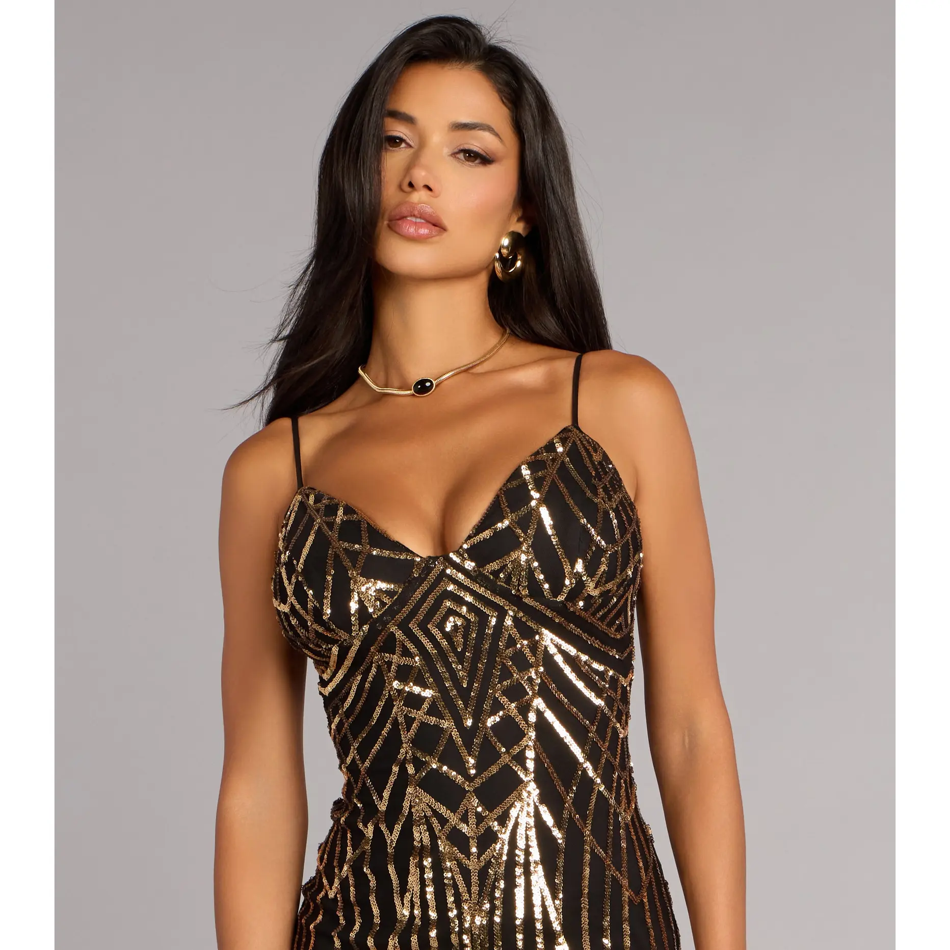 glitter bodycon mini dress Steph Glitter Bodycon Mini Dress Shop American Threads Women's Trendy Online Boutique Black / M