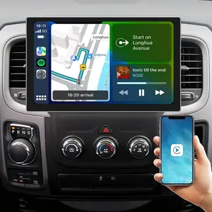 4G+64G 13 Inch Stereo for 【Dodge Ram 1500 2500 3500 (2013-2018) Manual AC】Android 13 Radio , 1920*1200 Screen Head Unit Built-in Wireless Carplay/Android Auto/DSP/WIFI/GPS/Bluetooth 5.4