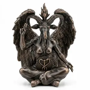 Baphomet Statue 24 Inch Bronze-Finish Esoteric Altar Sculpture