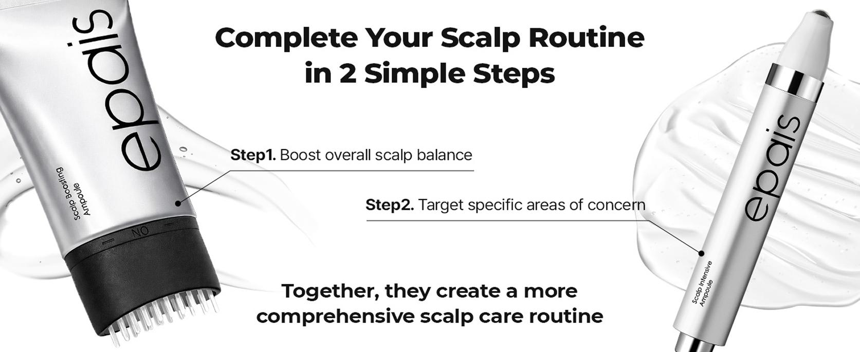 EPAIS Scalp Boosting Ampoule Jumbo Size 5.07 fl oz with Comb Brush Applicator for Reduced Hair Loss & Shedding Daily Haircare Enhances Growth