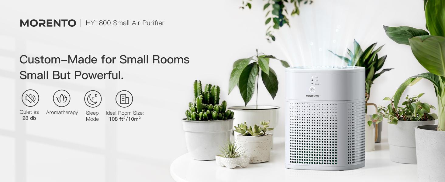 MORENTO MR1800 Air Purifiers -HEPA Filters for Bedroom Home, Office – Effective Against Pets, Allergies, Dust, and Viruses , Portable Household Appliances#TikTokShopBlackFriday